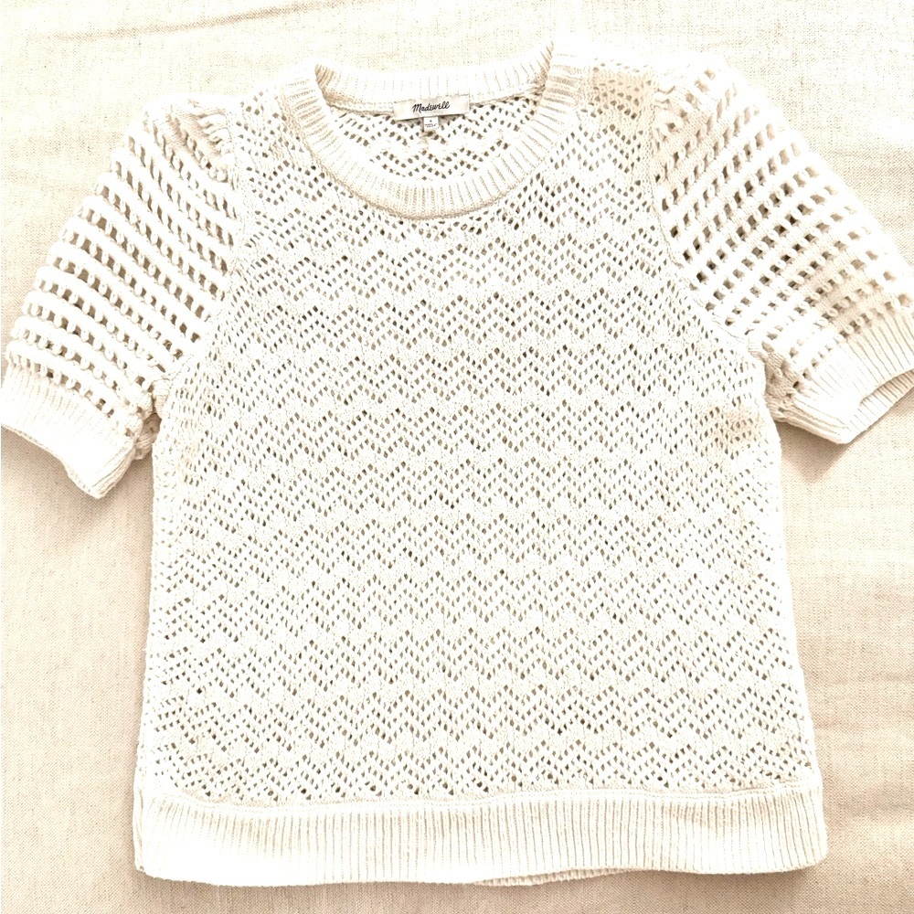 Madewell Atwater Crochet Sweater Tee - Picture 6 of 8